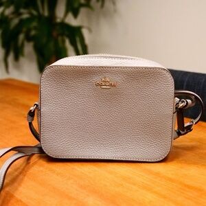 Coach Pebble Leather Crossbody Camera Bag, Granite